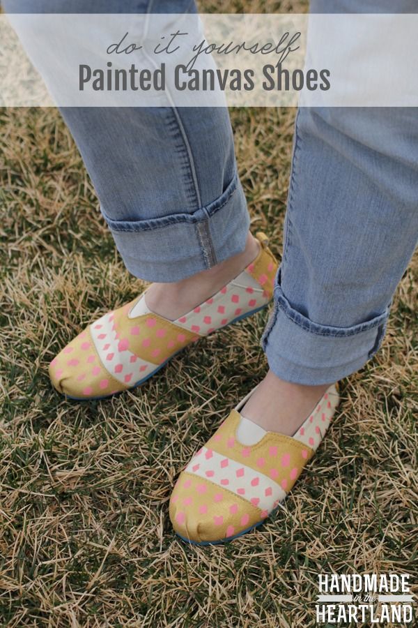 DIY Painted Canvas Shoes. Easy spring project to update your accessories.  handm...