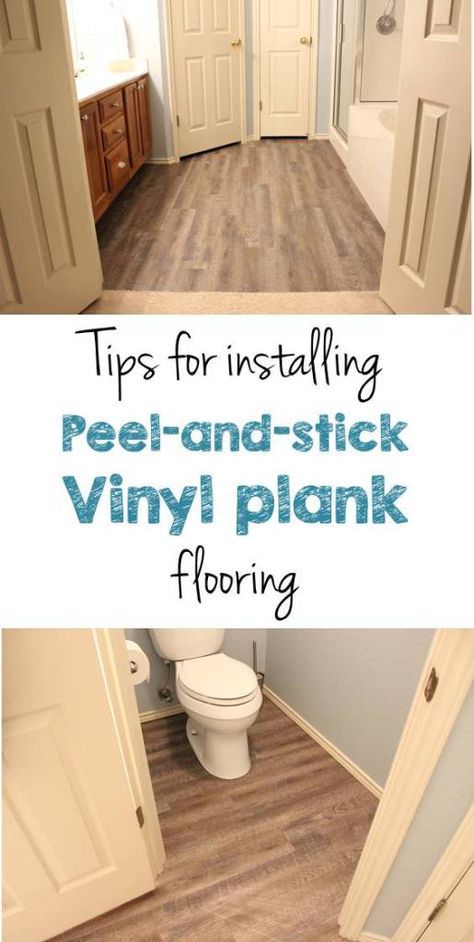 DIY peel and stick vinyl plank flooring - how to guide