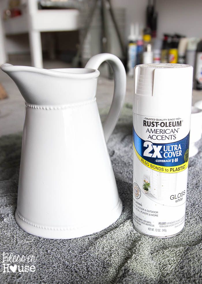 How to Fake Ironstone from Thrift Store Finds with spray paint | blesserhouse.co...