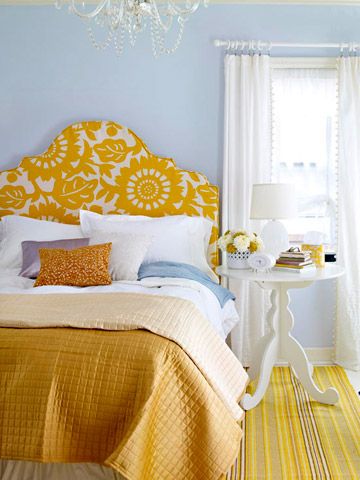 Make your own upholstered headboard! Here's how: www.bhg.com/...