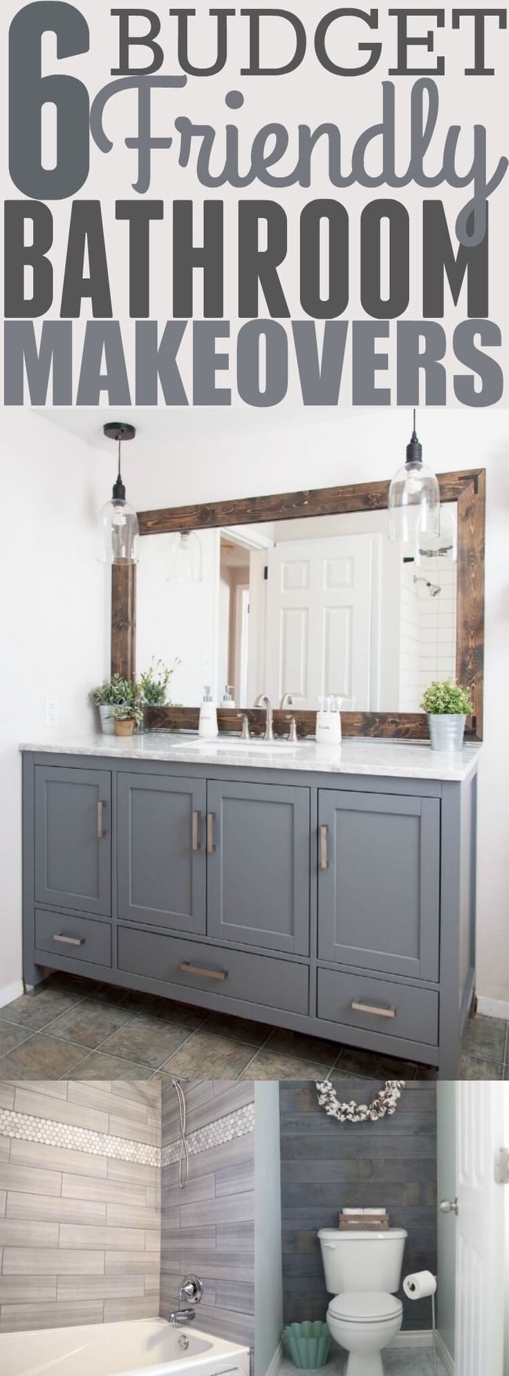 6 Budget Friendly Bathroom Makeover Projects