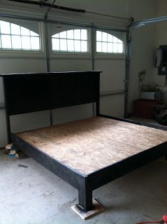 make your own bed frame.. Great for a guest bedroom so you don't spend ridic...