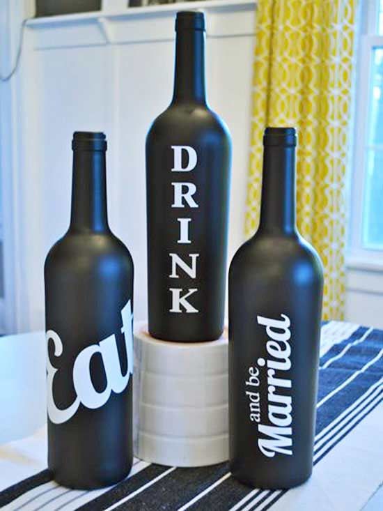 Repurpose wine bottles to make great crafts and decor for entertaining, DIY wedd...