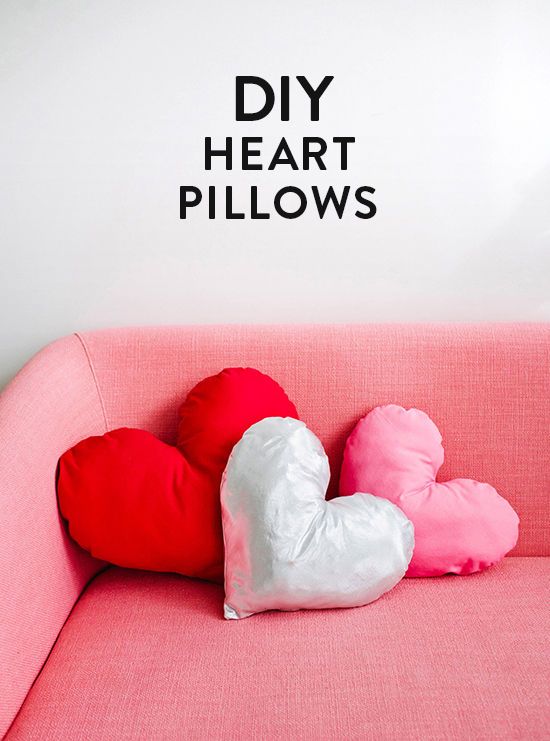 diy heart pillows