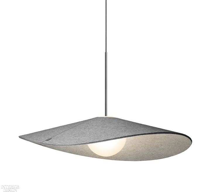 Bola pendant fixture in wool felt by Pablo Designs.