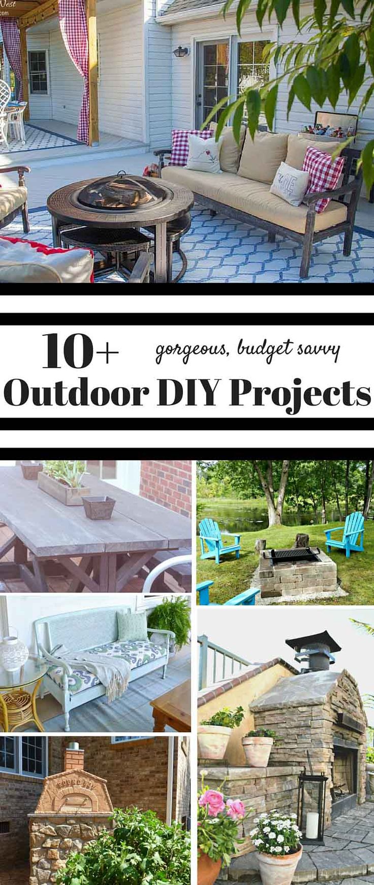 10+ budget savvy DIY Outdoor Projects from the DIY Housewives. Awesome ideas for...