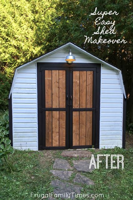 From f'ugly to farmhouse shed makeover on a budget! The projects at our mobile h...