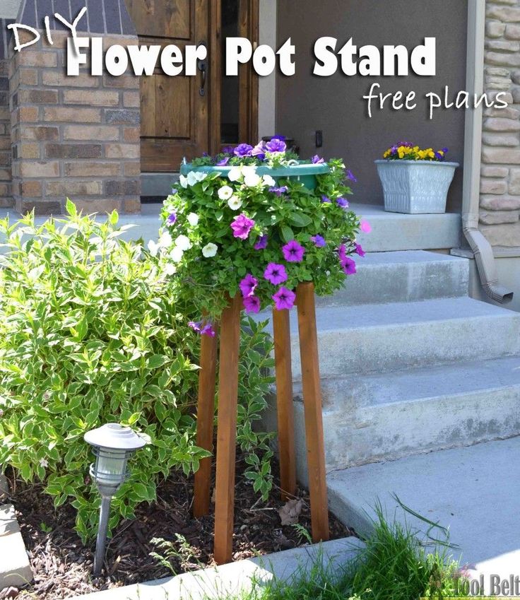 Perfect stand to raise my flower pots up for cascading flowers. Really simple fl...