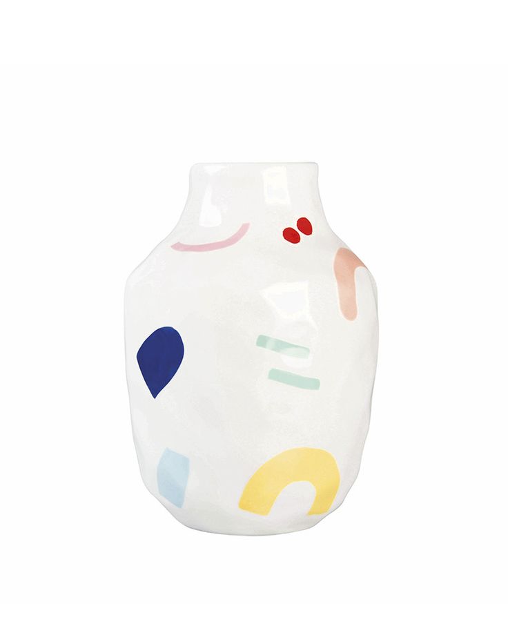 Painted Graphics Vase, Large - New
