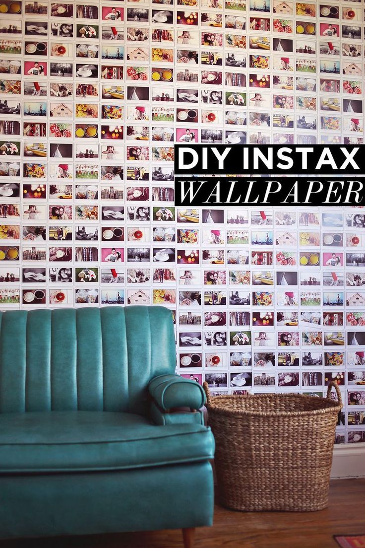 DIY Instax Wallpaper from the totally cool ladies at A Beautiful Mess