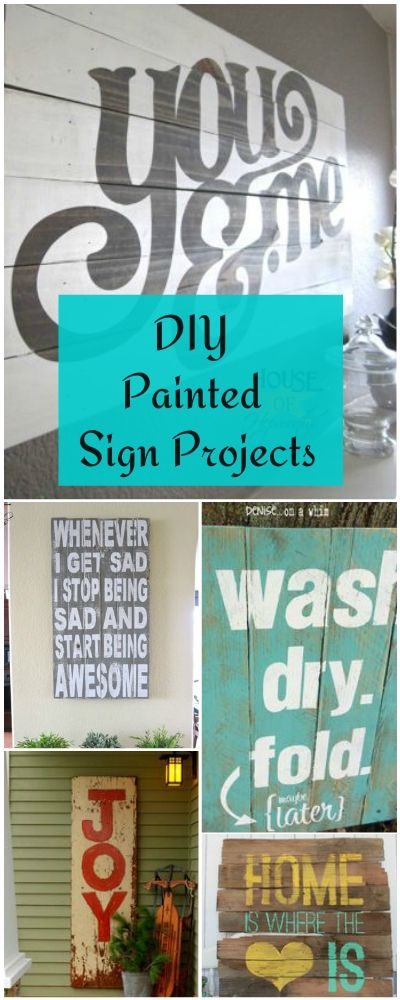 DIY Painted Sign Projects • Tutorials and ideas!