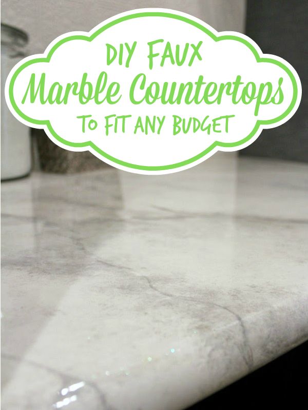 DIY faux marble countertops -- looks like the real thing at a fraction of the pr...