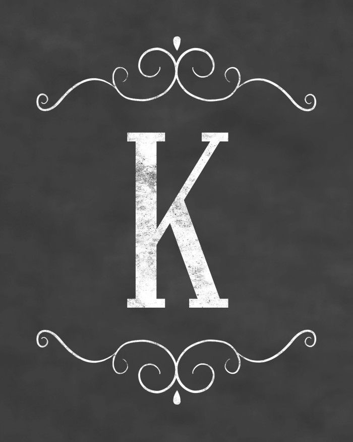 Free Initial Chalkboard Printables.  All letters of the alphabet available, it j...