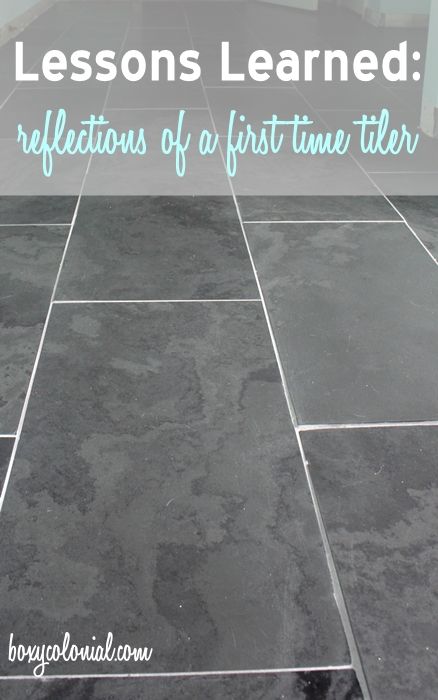 Master Bath Tile Revealed at Last! and lessons learned from our first time tilin...