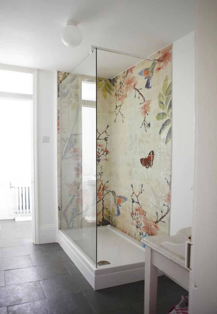 mosaic shower wall