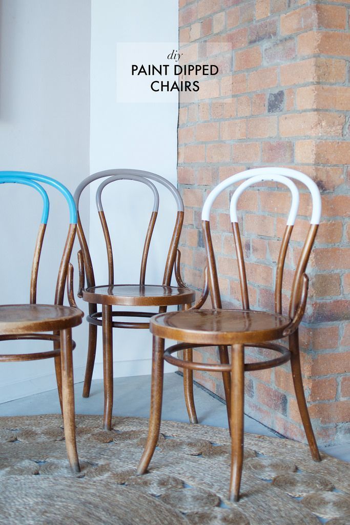 DIY Paint Dipped Chairs