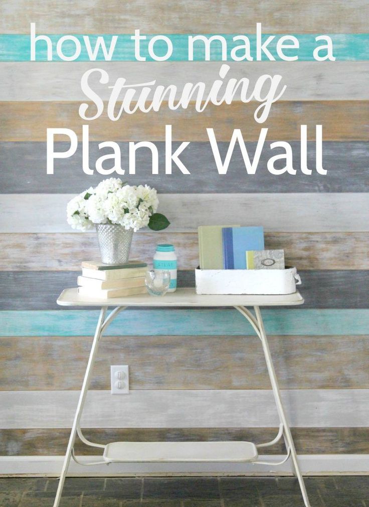This DIY plank wall is a simple, inexpensive way to add some style to any room i...