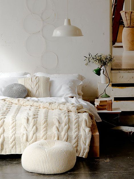 Cable knit bedding