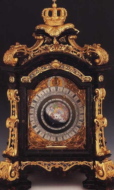 This extravagant table clock was made by Peter Klein in Dresden about 1738: The ...