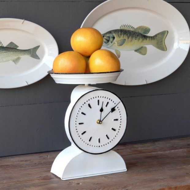 Decorative Farmhouse Scale Clock #clock #homedecor