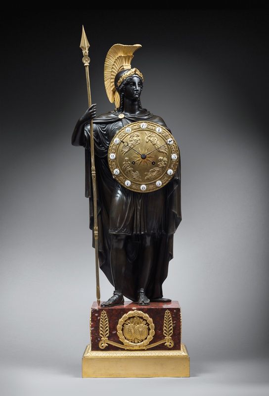A late Empire mantel Clock representing Pallas Athena attributed to Gérard-Jean...