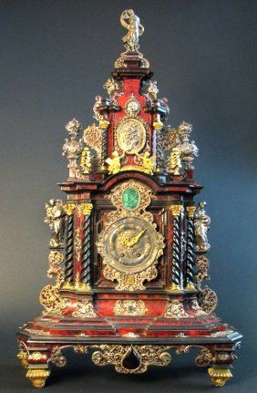 A Palatial German Case, Clock Late 17th C. 39'' tall