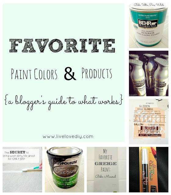 A Blogger's Favorite Paint Colors & Paint Products!