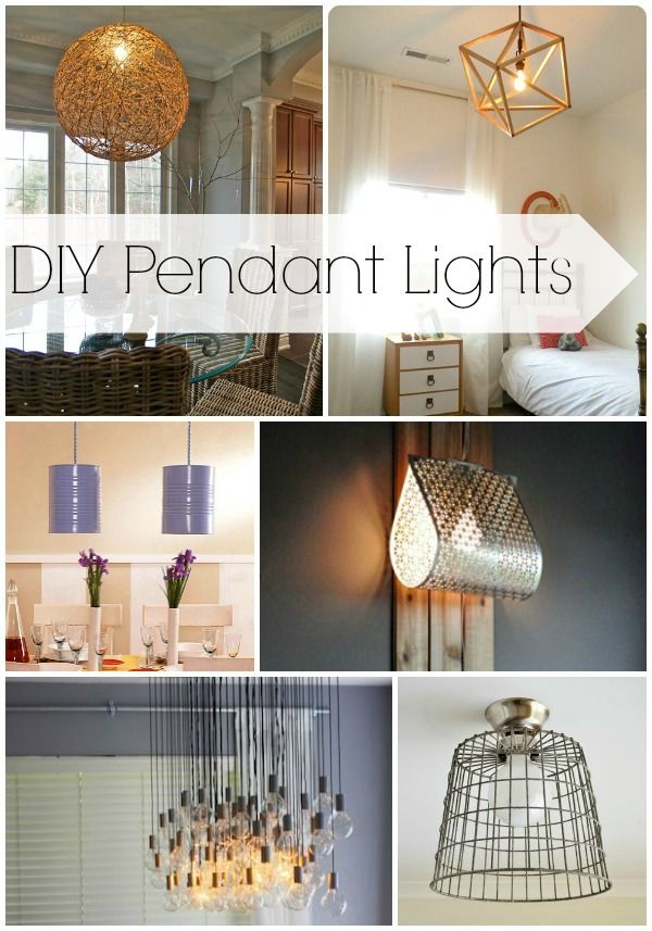 DIY Pendant Lights. Tons of great ideas.