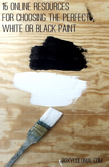 Resources for Picking out White and Black Paint Colors