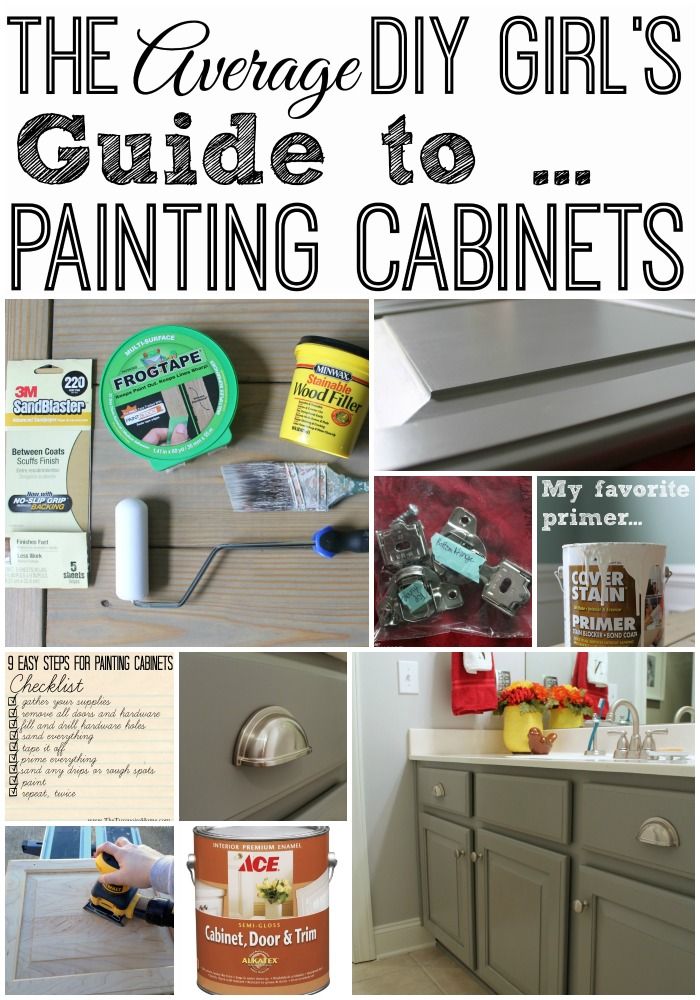 The Average DIY Girl's Guide to Painting Cabinets: Supplies - no professional eq...