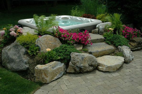 backyard ideas budget friendly inspiration, gardening, outdoor living, spas, Hot...