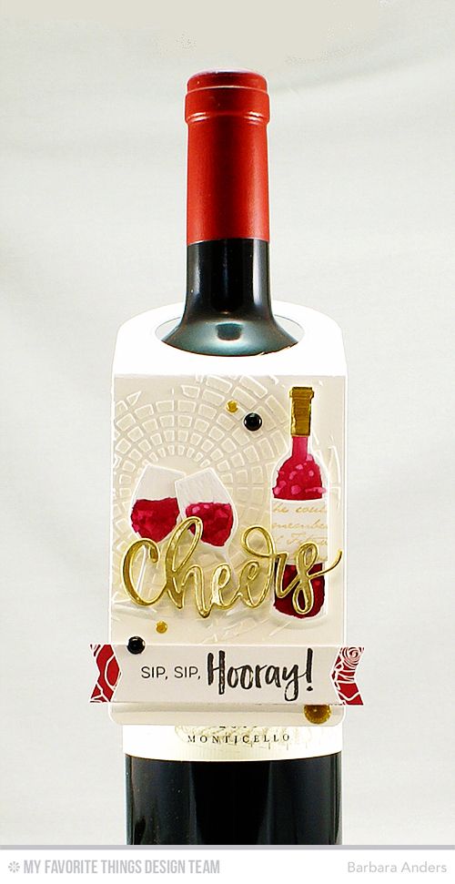 Handmade project from Barbara Anders featuring the Uncorked stamp set, Wine Tag ...