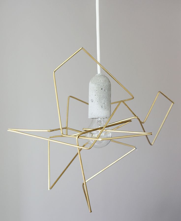 Minimal geometric DIY light fixture via Design Sponge by WEEKDAY CARNIVAL