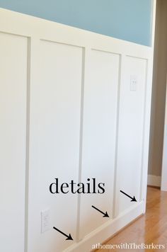 DIY faux Dining Room Board and Batten Trim Detail. Click for tutorial. #boardand...
