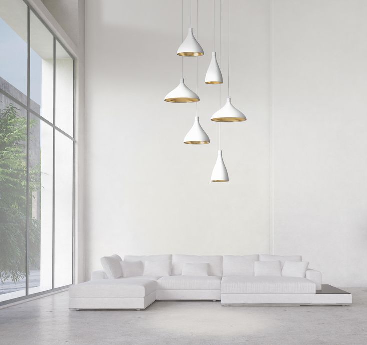 #DailyProductPick The Swell Chandelier by Pablo contains a radiant brass finish ...