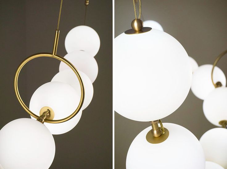 This sculptural light by Larose Guyon was inspired by a string of pearls, paying...