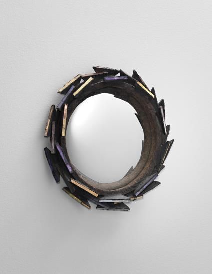 Line Vautrin; Talosel Resin and Glass 'Pacifique' Wall Mirror, 1957.