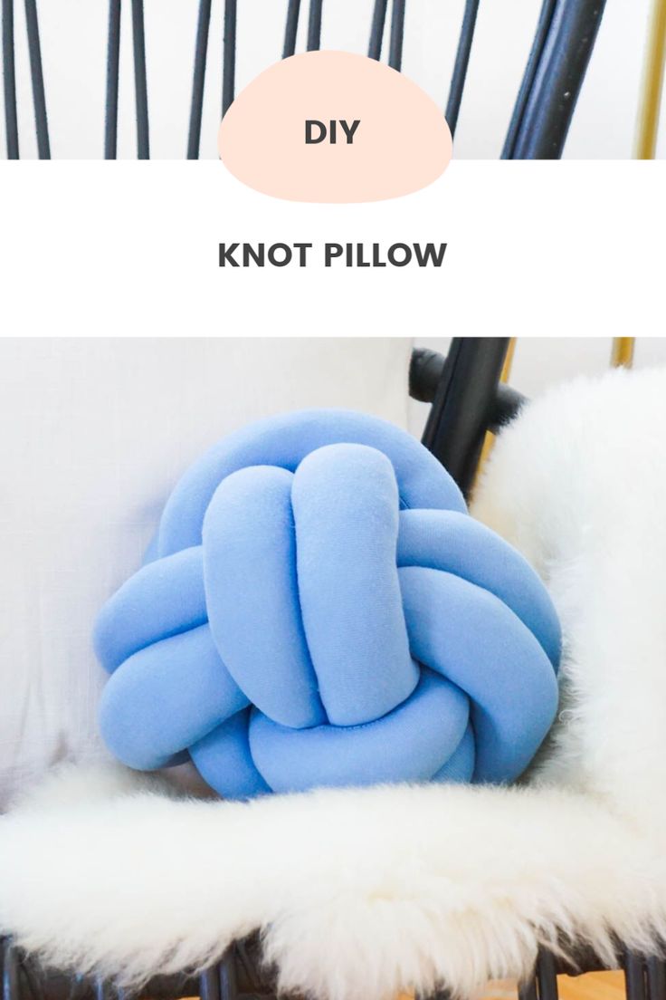 How To Make A DIY Knot Pillow for a pop of home decor color! by top Houston life...