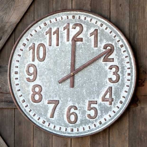 Embossed Tin Clock #clock #wallclock