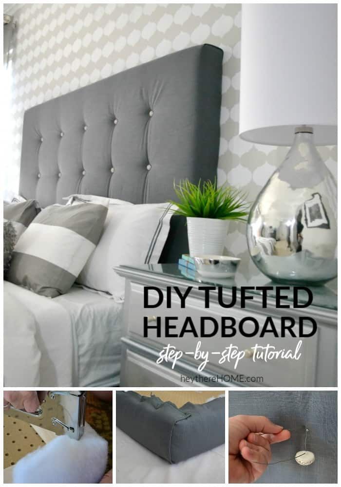 DIY upholstered headboard with tufting! #decor #decordiy #diyprojects #diyideas ...