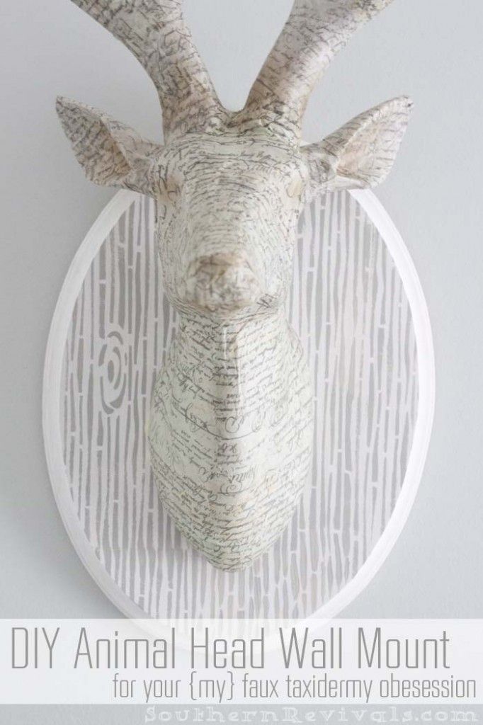 DIY Animal Head Wall Mount | Mod Podge Stencil Review - Southern Revivals
