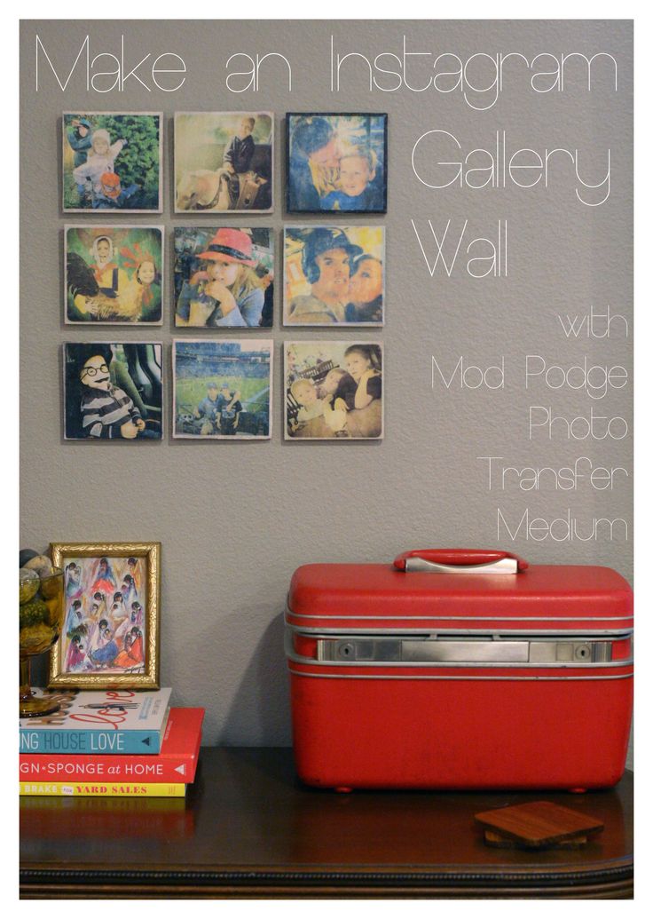 Make an Instagram Gallery Wall with Mod Podge Photo Transfer Medium