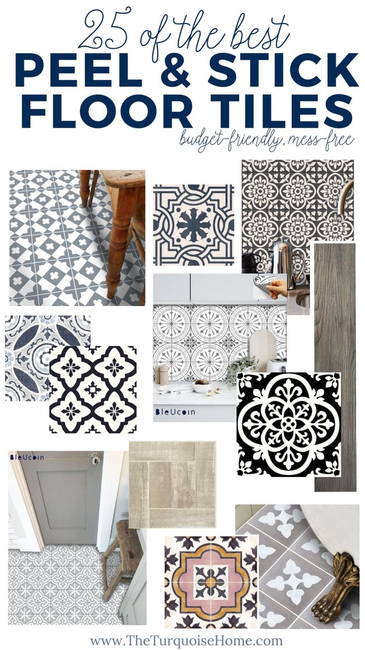 The Best Peel and Stick Floor Tile Ideas | The Turquoise Home