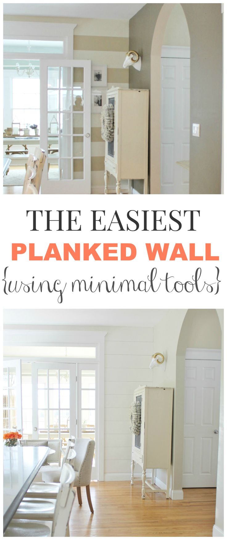 The Easiest Planked Wall {using minimal tools}