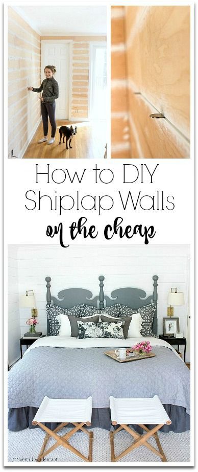 Tips and tricks for adding DIY faux shiplap walls on a budget!