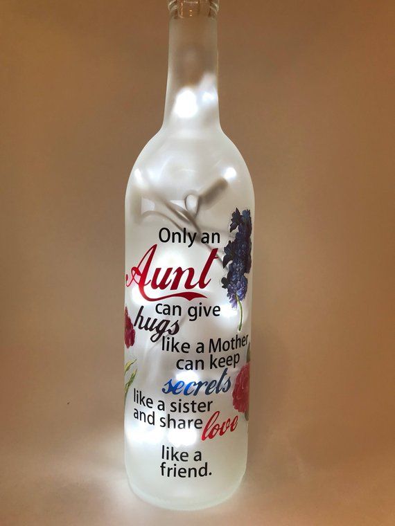 Aunt Wine Bottle Light