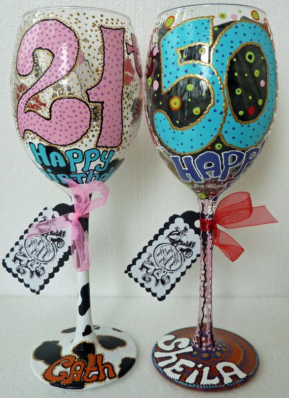 Bridal Wedding Party Hand Painted Wine Glass Party by AlenaShop, $20.99