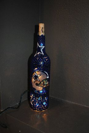 Dallas Cowboys Decorative Lighted Wine Bottle by WineNotBottles, $30.00