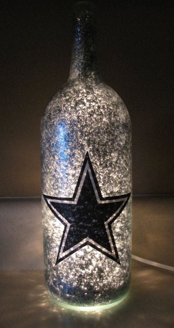 Football Team Decorative Lighted Wine Bottle by UniqueWineBottles, $20.00 by l!s...