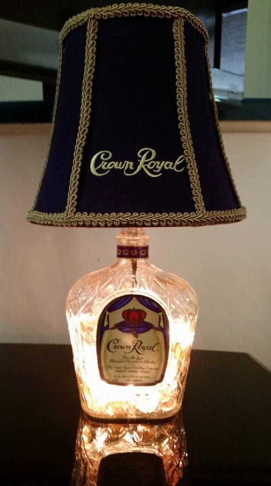 Up Cycled Crown Royal Lamp *** All orders may take 3 to 4 weeks to ship.*** Message if needed sooner ; }